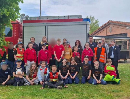 Abnahme Brandfloh bei der Kinderfeuerwehr