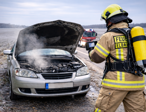 Pkw-Brand am Heiligabend